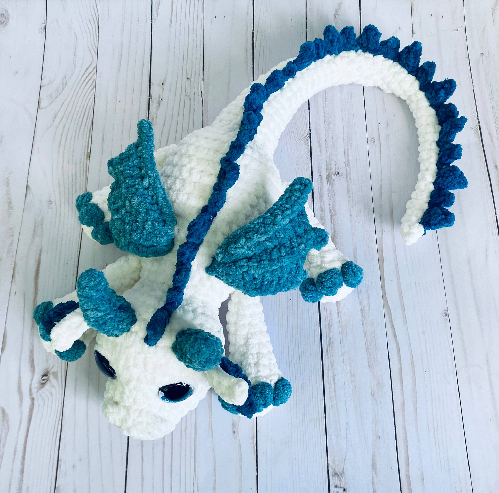 Large Plush Dragon - Artsy & Adorable