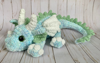 Large Plush Dragon - Artsy & Adorable