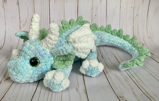 Large Plush Dragon - Artsy & Adorable
