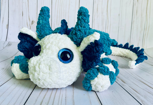 Large Plush Dragon - Artsy & Adorable